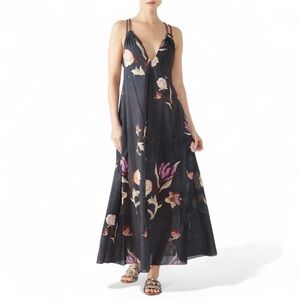 Nanushka Dress Eden Floral Cut Out Maxi Sleeveless Flowy L